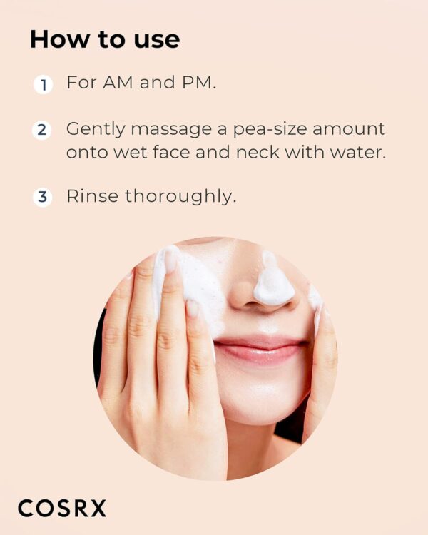 COSRX AC Collection Calming Foam Cleanser, 150ml / 5.07 fl.oz | Salicylic Acid Acne Cleanser | Animal Testing Free, Paraben Free, Korean Skin Care