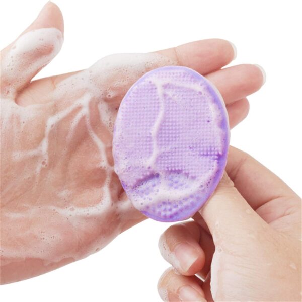 Facial Cleansing Brush Face Exfoliator Pad Silicone Face Scrubber, Mini Manual Silicone Face Scrubber Face Massager Brush Anti-Aging Skin Cleanser and Deep Exfoliator Makeup Tool for Girl Sister Women