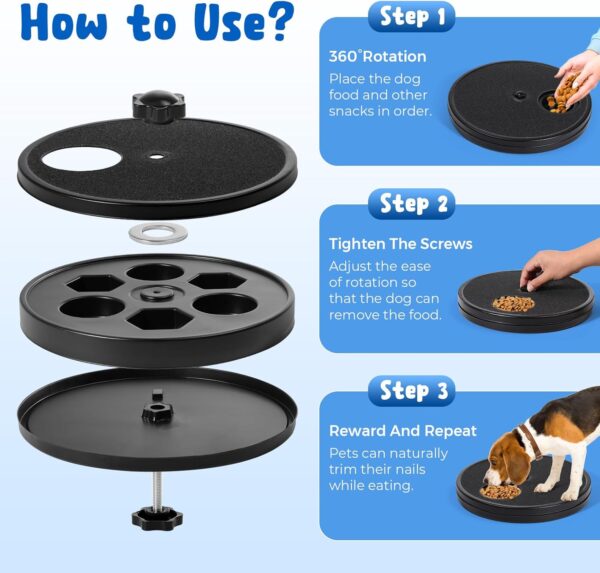 KIKIGOAL Dog Scratch Board for Nails with Snack Box & 3 Replacement Sandpaper Sheets,Dog Nail Grinding Pad for Small & Large Dogs,Puppy Nail Care,Durable Scratch Pad for Indoor Use,Easy Grooming Tool