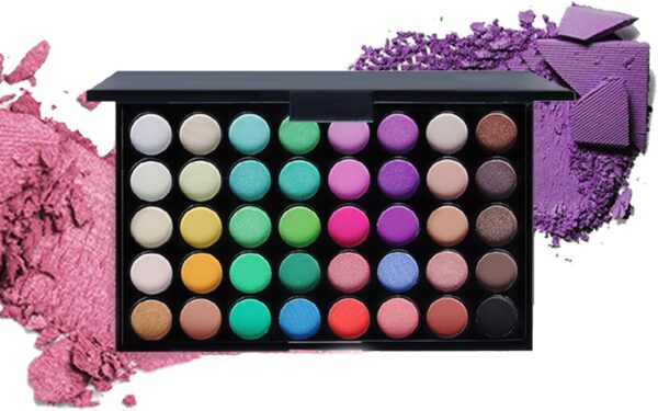 LHLXZQ Eyes Makeup Set, Inclundes 40 Colours Eyeshadow Palette Eyeliner Eyebrow Pencil Mascara and Makeup Brushes, Portable Travel Essential Starter Cosmetic Set for Teen Girls Women, 01B
