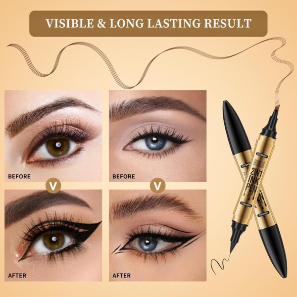 Microblading Pencil with 4 Fine Microfork Tips - Long-Lasting Waterproof, Smudge-Proof Eyebrow Shaping Tool for Natural Eyebrow Shaping (Dark Brown)