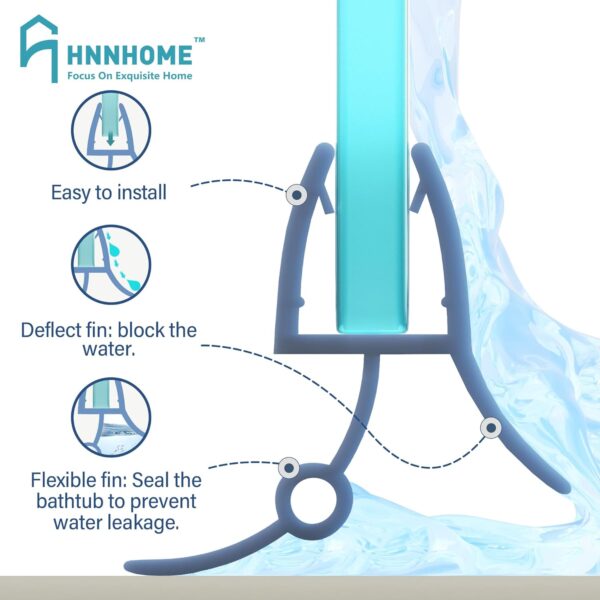 HNNHOME 870mm Pre-Curve Rubber Plastic Bath Shower Screen Seal Strip Perfect for 4-6mm Curved or Straight Glass Door 16-22mm Gap