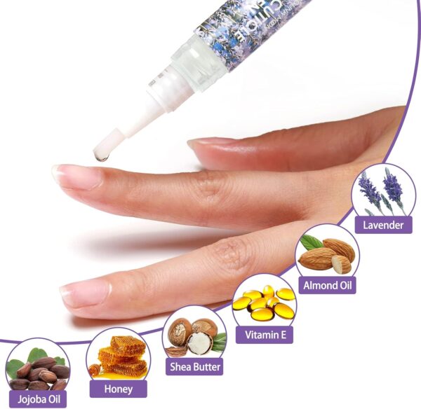 Lagunamoon Cuticle Oil Pen - 5ml Nail Oil with Natural Ingredients to Moisturize and Nourish Dry Cuticles, Prevent Cracking and Hangnails - Lavender