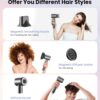 Hair Dryer, 150000 RPM Portable Professional High Speed Ionic Blow Dryer for Fast Drying, 500 Million Negative Ions Care & Heat-Control & Low Noise with Magnetic Diffuser & Nozzle, 5 Temps & 3 Speeds