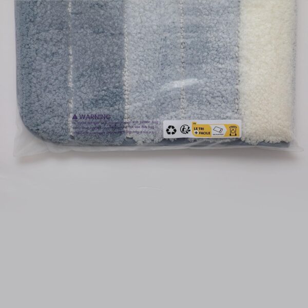 DEXI Bath Mat 50 x 80 cm, Extra Soft Absorbent Microfiber, Non-Slip Washable Rugs for Shower Floor, Bathmat Bathroom Accessories Decor, Blue