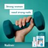 Nailner Ultimate Nail Strengthening Treatment – Nail Polish Strengthener for Damaged Nails – Scientifically Developed to Revitalise, Nourish & Fortify Nails – Glossy Light-Rose Nail Varnish – 10ml
