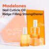 Modelones Nail Strengthener and Cuticle Oil Nail Care 8 in one Ridge Filling Nail Repair Kit Nail Growth Treatment for Thin& Damaged Nails, Moisturizes Dry Skin, Repairs Cuticles Nail Growth Oil 15ml
