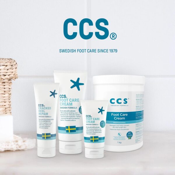 CCS Professional Foot Care Cream 60 ml - Moisturise and Protect Dry and Callused Feet, Contains 10% Urea and Eucalyptus Oil, Clinically Tested, Suitable for Diabetics