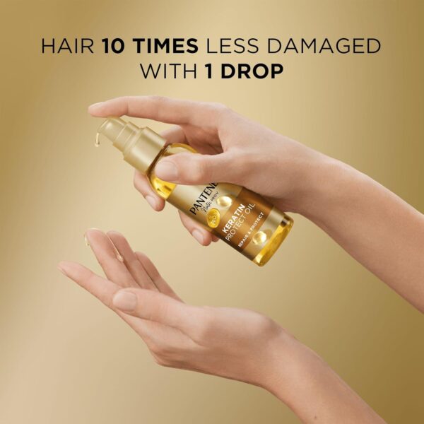 Pantene Pro-V Keratin Treatment Hair Oil, Hair Repair & Protect with Vitamin E, 100ml, For Dry, Damaged Hair
