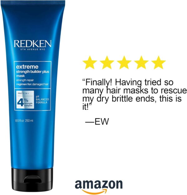 REDKEN Fortifying Mask, Conditions & Repairs Hair, For Highly Distressed Hair, Extreme Strength Builder Plus , 250 ml