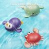 TUMAMA KIDS Baby Bath Toys Dinosaur Sprinklers, Electric Adjustable Shower Head Water Spray Bathtub Toy, 3 pack Wind Up Water Toy Pool Swim Tub Kids Toddler Shower Gifts 1 2 3 4 5 Year Olds (AS-3020)
