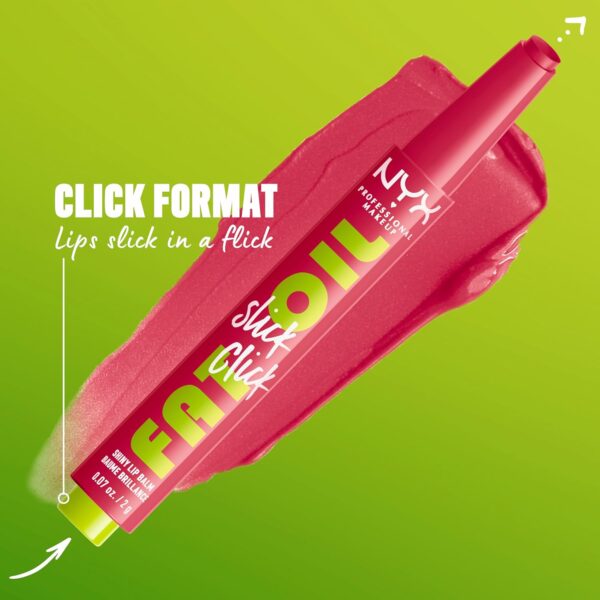 NYX Professional Makeup Lip Balm, A Hint of Colour, Infused with Oils for Long Lasting Hydration, Lightweight & Vegan Formula, Fat Oil Slick Click,Going Viral