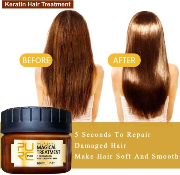 71fUmpR6nnL._AC_SL1500_.jpg Glamza Pure Magical Hair Mask 60ml Keratin Argan Hair Treatment 5 Seconds Mask Root Repair Nourishing