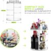 Boxalls Makeup Organiser Rotating -Plus Size, 8 Layer Large Capacity 360 Degree Cosmetics Organiser, Spinning Stand, Clear Skincare Makeup Carousel