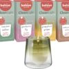 Bolsius - CleanLight Starter Set - Refillable Scented Candle - Holder & 9 Refills - Multiple Fragrances - Green - Burning Time of 20 Hours - Natural Extracts & Vegan Wax - No Palm Oil