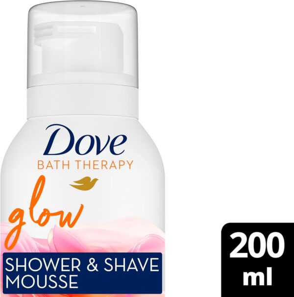 Dove Bath Therapy Glow Shower Mousse Shower Foam with a blood orange & spiced rhubarb scent and niacinamide 200 ml