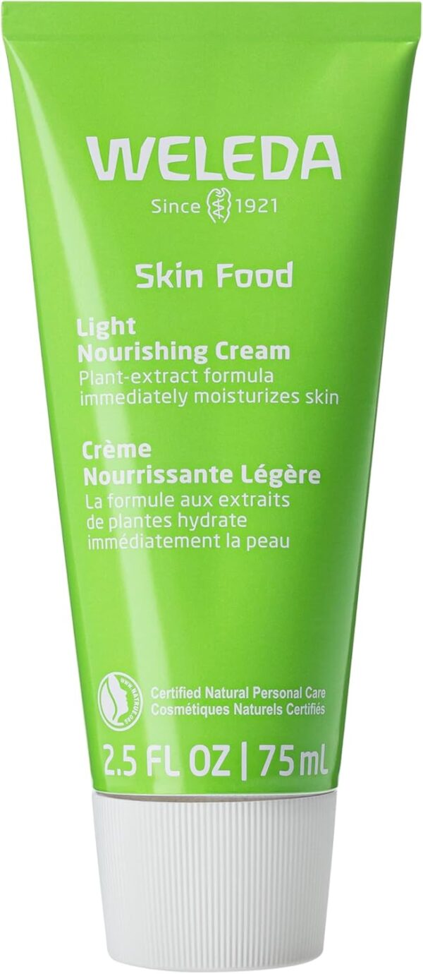 Weleda Skin Food Light, Dry Skin Moisturiser, Moisturising Cream & Primer, Face & Body, For Men & Women, Multiple Uses, 100% Certified Natural, Organic, 75ml