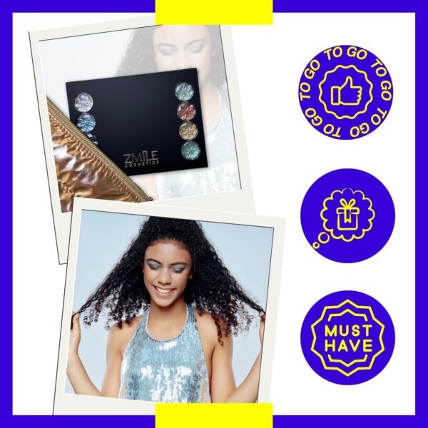 ZMILE COSMETICS Diamonds Beauty Box Vegan Cosmetics with Mirror - Small Make-Up Set for On the Go, for Traveling and as a Gift