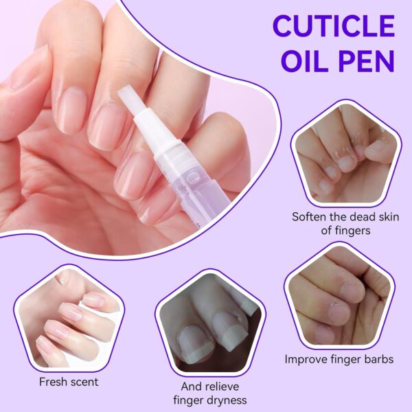 Makartt Cuticle Oil Pens - Nourishing Cuticle Oil for Nail Strengthener, Moisturizing, Natural Ingredients Nail Softener, Nail Oil Cuticle for Repairing Cracked and Dry, Ideal Cuticle Care Set 3PCS