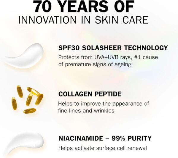 Olay Collagen Peptide Face Moisturiser Day Cream SPF 30, Skincare with Niacinamide 99% Purity and Antioxidant Vitamin E Advanced Anti Aging Skin Care: Strengthens, Restores, Hydrates, 50ml