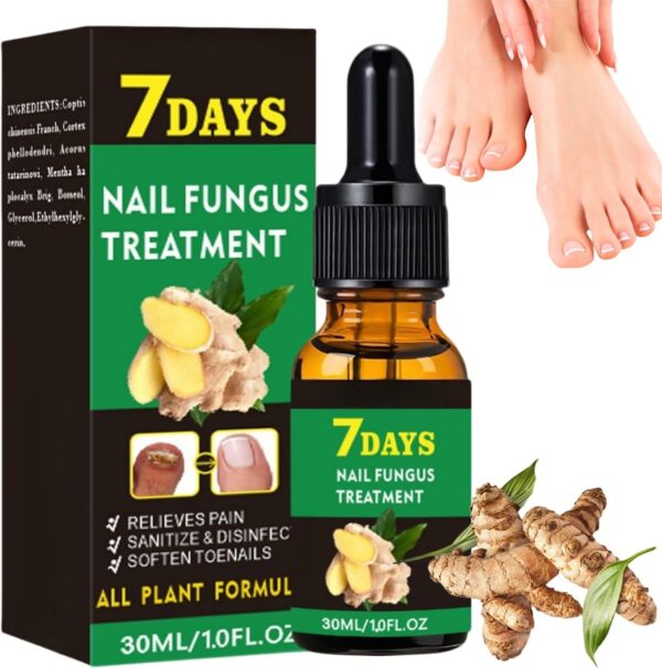 Ginger Nail Treatment Nail Support Nail Care,Fungal Nail Treatment,Ginger N/ail Growth Treatment Serum,7 D/ays Na/il Treatment,Na/il Strengthener for Damaged Nails,Nai/l Hardener,Nai/l Repair