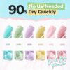 Modelones Nail Polish Set 6 Colors Spring Pastel Nail Polish Quick Dry Nail Varnish Nude Pink Purple Jelly Nail Polish Manicure DIY Nail Art Salon Home For Women