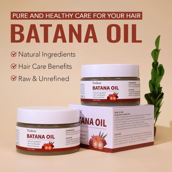 Batana Oil for Hair Growth Pure and Natural Raw Unrefined Dr Sebi,Hair Oil,Great for Skin Care and Hair Care Promotes Hair Thickness for Men Women