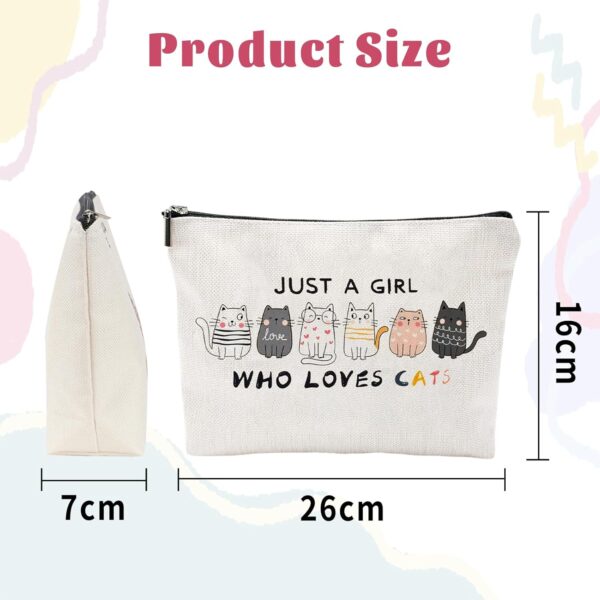 GOZINA Birthday Gifts for Girls, Cute Stuff Cat Gifts for Women Teens Daughter Sister Bestie, Cosmetic Pencil Bags for Teen Girls Cat Lovers, Small Travel Makeup Bag Universal Zipper Pouch (Cat Lover)