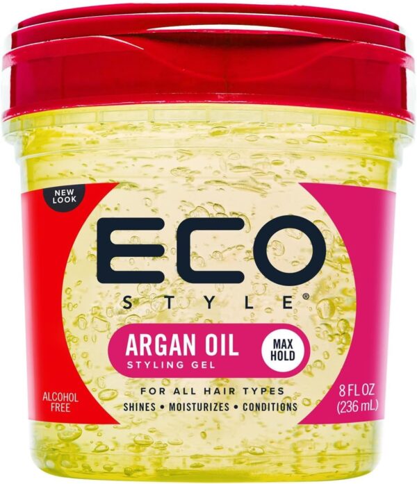 Eco Style Moroccan Argan Oil Eco Styler Hair Gel, Nourish and Repair, Alcohol-Free, 236 ml (Pack of 1)