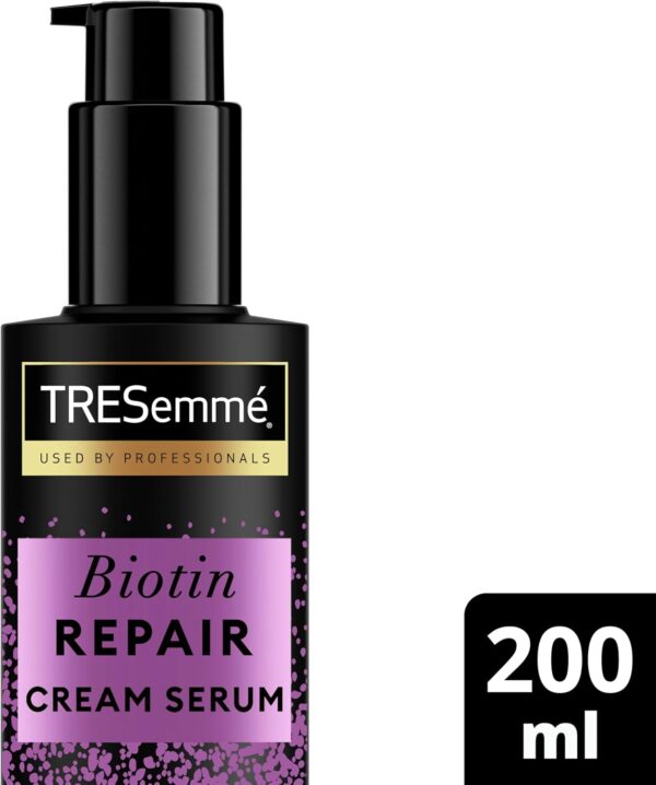 TRESemme Biotin Repair Leave-In Cream Hair Serum hair treatment with Biotin & Pro-Bond Plex for up to 3x stronger hair & 98% less breakage* 200 ml