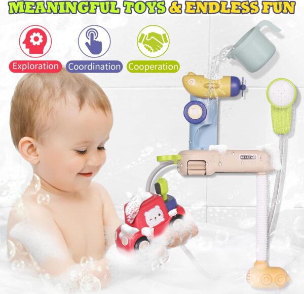 Baby Bath Toys Set, Bath Toys for 1 2 3 Years Old, Baby Bath Shower Head & Baby Bubble Bath, Toddler Bath Toys for Boys Girls, Great Gift for Toddler Infants Kids