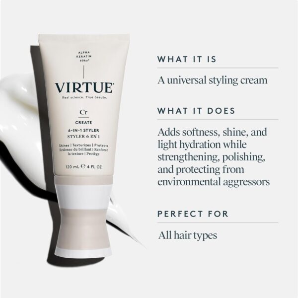 71io03H0llL._SL1500_.jpg Virtue 6-in-1 Hair Styler, Styling Cream with Heat Protection, Safe for All Hair Types, Color Safe