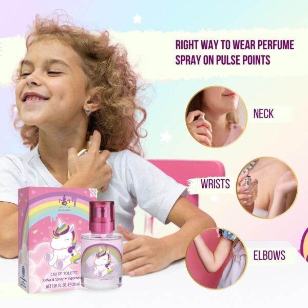 Unicorn Eau de Toilette Natural Perfume Spray, Vegan and Dermatologically tested EDT fragrance Spray for Kids, 30ml