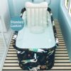 HWGING Foldable Bathtub Adults, 120 x 55 cm, Portable, Collapsible, PVC and Peach Skin Composite, Modern, Textured, Freestanding, B Color