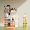 Auxmir Makeup Organiser, 9 Layer Large Capacity Beauty Cosmetic Storage for Perfume Jewellery, Revolving 360° Rotatable Makeup Holder Stand for Dressing Room, Bathroom, Bedroom, White