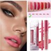 Lip Liner And Lipstick Set, Matte Liquid Lipstick Lip Liner Set Long Lasting Moisturizing Velvety Lipstick Matte Pink Lip Gloss Waterproof Non-Stick Cup Liquid Lipstick Lipliner Make Up Gift Set
