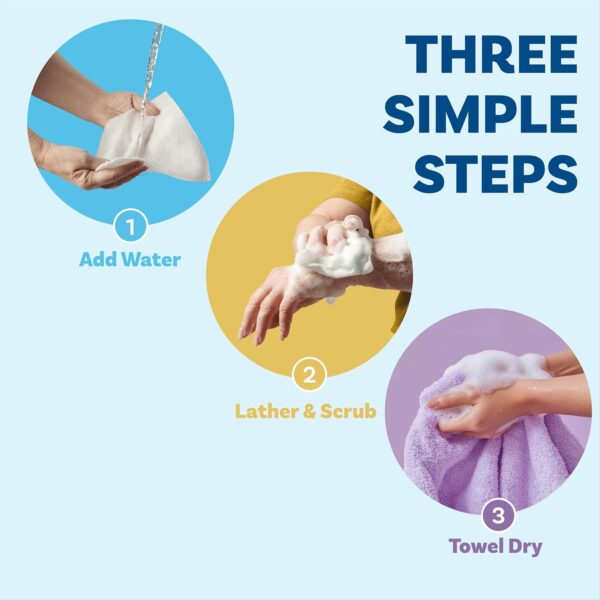 Scrubzz Disposable Bed Bath Wipes 25 Pack for Elderly Travel Camping Single Use Shampoo Shower Rinse Free