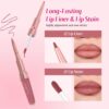 bayfree 2-IN-1 Lip Liner and Lip Stain, High Pigmented Long Lasting Velvet Lip Tint, Well-Defined Lipliner, Weightless Waterproof Not Animal Tested, Matte Finish Makeup