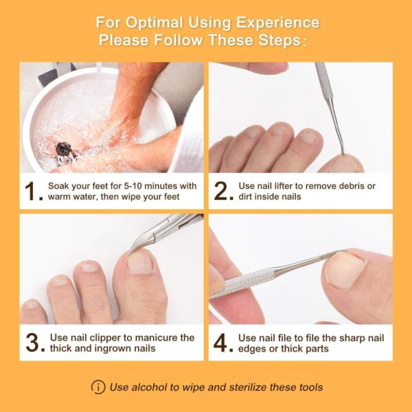 ASM® Toenail Cuticle Nippers + 2 Pusher cuticle set - Professional Heavy Duty Cuticle Clippers Manicure & Pedicure Sets For Fingernail Cuticle Kit, Nail Cuticle Remover For Mens & Womens Nail care