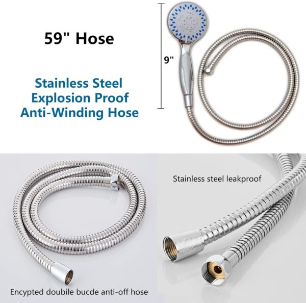 71joolLTMIL._AC_SL1500_.jpg Shower Mixer Taps for Bathroom Bath Luxury Bathroom Chrome Solid Brass Sink Bath Filler Tap Shower Mixer Taps with Hand Held Shower Handset and Hose Attachment