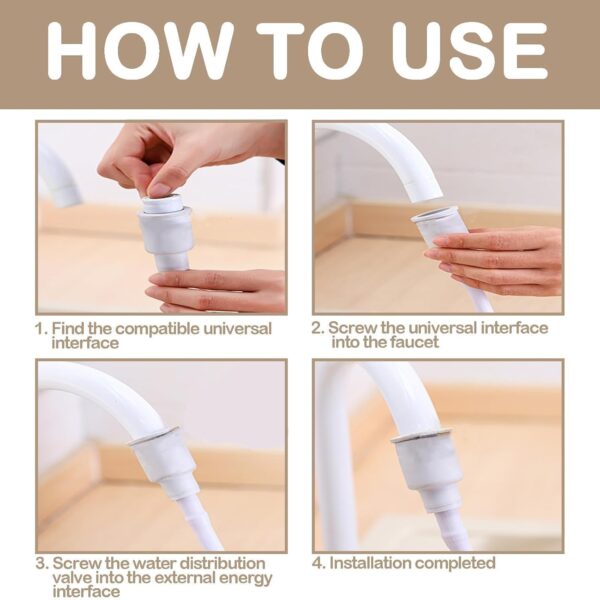 Shower Attachment for Taps, Portable Handheld Shower Head for Bath Taps, Shower Hose for Bath Taps with Fit Clamp Included, Shower Attachment for Taps, for Bathing Baby, Pet, Portable Dog Shower