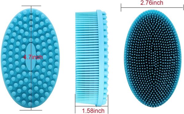 DNC Silicone Body Scrubber Exfoliating Shower Bath Body Brush 2 Pack