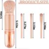 Dimeho 2 Set Travel Makeup Brushes Set, 4 in 1 Portable Travel Lip Brush Mini Cute Makeup Brush Retractable Professional Foundation Blending Powder Eye Shadow Brush Facial Cosmetic Brush Set