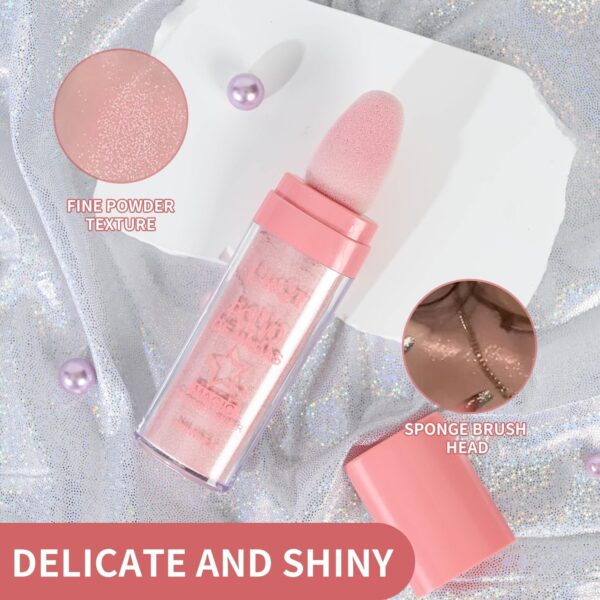 3 Pack Polvo De Hadas Fairy Highlighter Patting Powder Face Body Glitter Shimmer Brightens Blusher Waterproof Smooth Highlighter Festival Party Makeup (Set A)