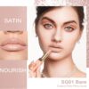 Oulac Nude Moisturising Lipstick - Beige Lip Balm Tinted, Nourishing Lips, Lip Base Primer, Satin Matte Finish, Creamy Texture, Highly Pigmented, With Shea Butter, Vegan Clean Beauty 4g SG01 Bare