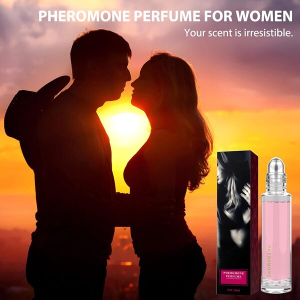 FEXPDL 3Pcs Pheromone Perfume for Women to Attract Men, Roller Ball Perfume Women The Original Pheromone Infused Essential Oil Perfume Cologne Pheromone Perfume for Man and Women 10ml with 1Pcs Balm