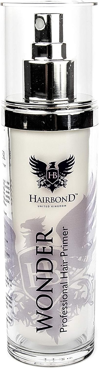 Hairbond United Kingdom Wonder Professional Hair Primer 120ml Styling serum or pre-styler/conditioner treatment/repair mask with 7 BENEFITS | Great for everyday use and holiday/heat protection
