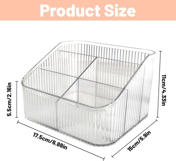 Homeanda Makeup Organiser Storage Compartments, Skin Care Cosmetic Organiser, Makeup Organiser and Storage(transparent)