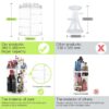 Boxalls Makeup Organiser Rotating -Plus Size, 8 Layer Large Capacity 360 Degree Cosmetics Organiser, Spinning Stand, Clear Skincare Makeup Carousel