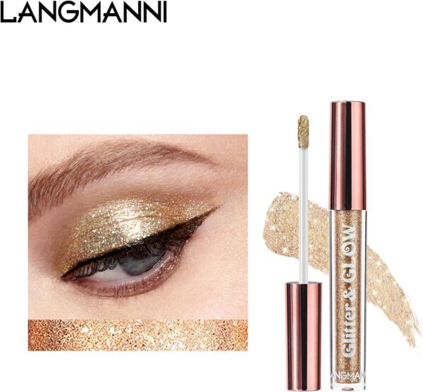 10 Pcs Liquid Glitter Eyeshadow Metallic Shimmer&Sweatproof Makeup Set, Matte Glitter Pressed All Highly Pigmented Blending Powder,Perfect For Every Woman & Girl (10pcs)